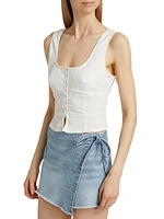 Sally Stretch Cotton Corset Top