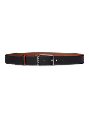 Rockstud Reversible Belt Grainy Calfskin 35MM