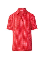 Flamingo Dot Straight Shirt