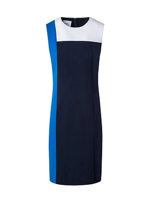 Colorblock Sleeveless Sheath Dress