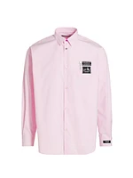 Logo-Patch Cotton Button-Up Shirt