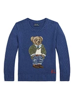 Little Boy's & Polo Bear Crewneck Sweater