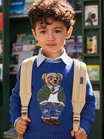 Little Boy's & Polo Bear Crewneck Sweater