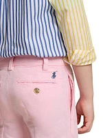 Little Boy's & Linen Flat Front Shorts