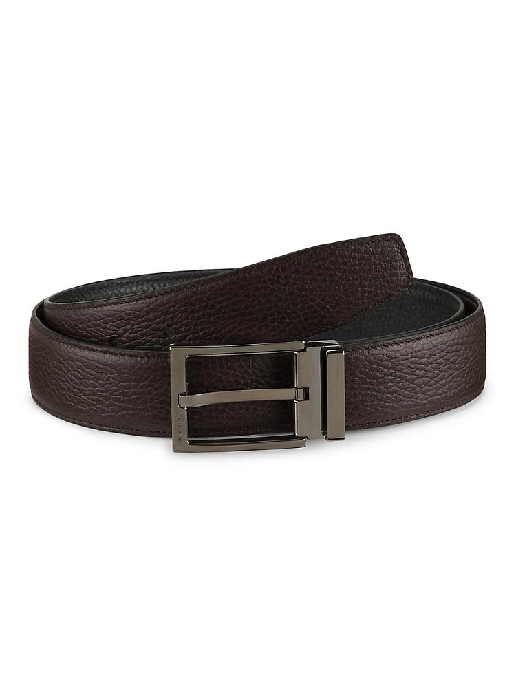 Double Adjustable Cut-to-Size Leather Belt