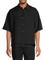 Wardrobe In The City Double Layered Short-Sleeve Shirt