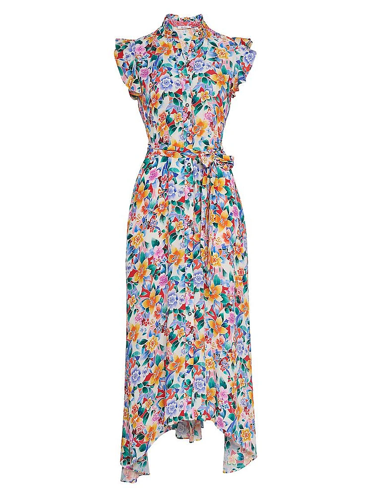 Sadie Silk-Blend Floral Maxi Dress