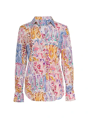 Gabriella Silk-Blend Paisley Shirt