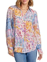 Gabriella Silk-Blend Paisley Shirt