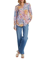 Gabriella Silk-Blend Paisley Shirt