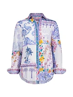 Carrie Patchwork Handkerchief-Print Shirt