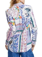 Carrie Patchwork Handkerchief-Print Shirt