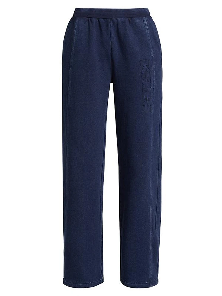 Express To Mars Origin Denim-Effect Fleece Sweatpants