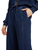 Express To Mars Origin Denim-Effect Fleece Sweatpants