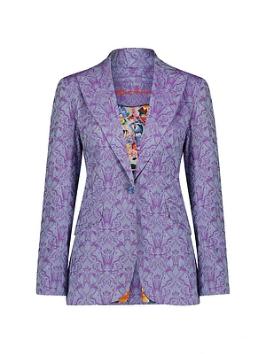 Penelope Cotton Geometric Blazer