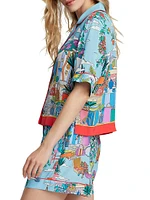 Gemma Printed Short-Sleeve Shirt