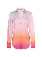 Gabriella Silk-Blend Ombré Shirt