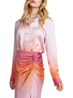 Gabriella Silk-Blend Ombré Shirt