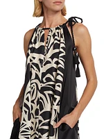 Licenza Printed Silk Tent Dress