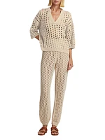 Cecina Crochet Jogger Pants