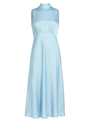 The Whisk Me Away Satin Midi-Dress