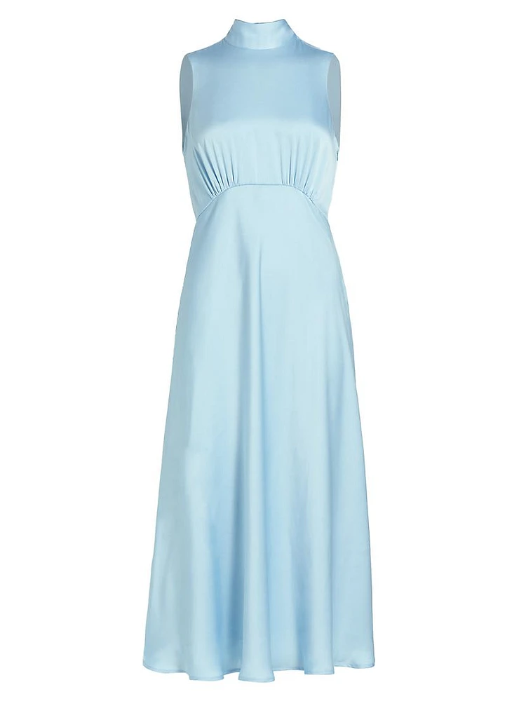 The Whisk Me Away Satin Midi-Dress