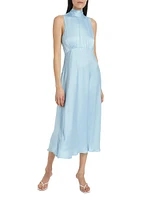 The Whisk Me Away Satin Midi-Dress