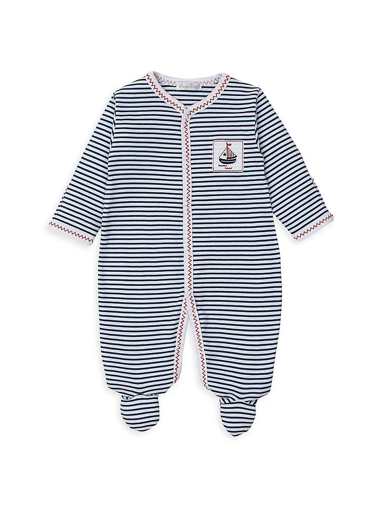 Baby Boy's Knit Striped Footie