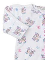 Baby Girl's Butterfly Ruffled Footie