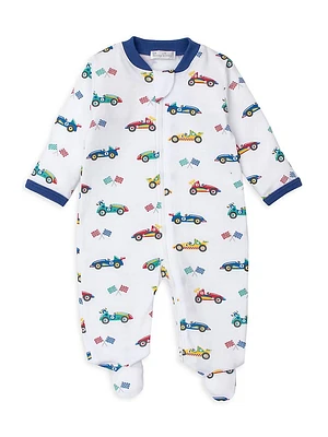 Baby Boy's Racecar Print Footie