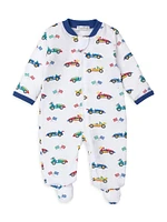 Baby Boy's Racecar Print Footie