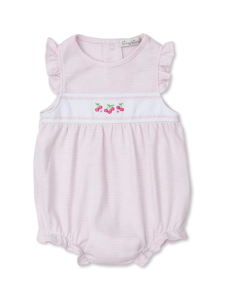 Baby Girl's Cotton Bubble Playsuit