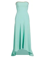 Charlotte Beaded-Trim High-Low Dress