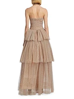 Estelle Tiered Point d'Espirit Corset Gown