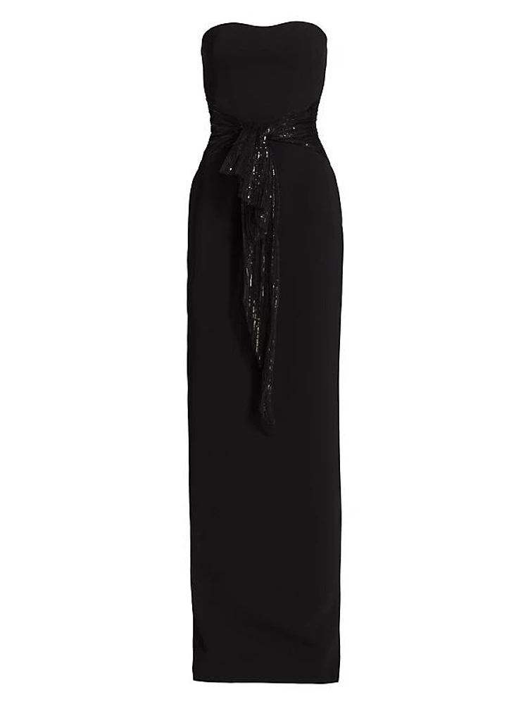 Audrey Strapless Column Gown