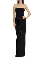 Audrey Strapless Column Gown