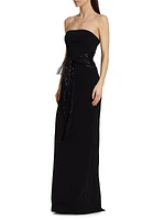 Audrey Strapless Column Gown