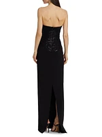 Audrey Strapless Column Gown