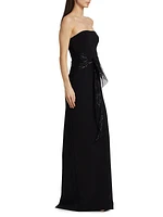 Audrey Strapless Column Gown