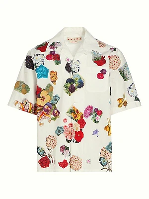 Floral Cotton Camp Shirt