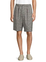 Checked Wool-Blend Bermuda Shorts