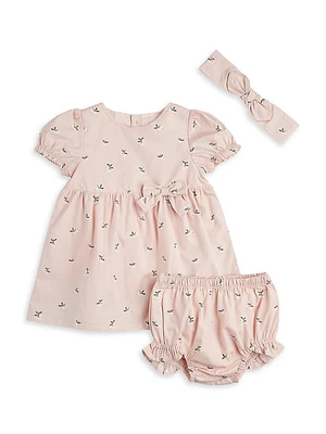 Baby Girl's Petit Lem Berry Print Dress Set