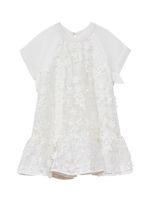 Little Girl's & Girl's Embellished Floral Embroidered Dress