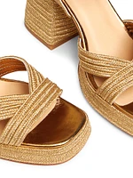 Valle 90MM Woven Block-Heel Sandals