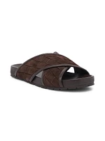 Tarik Intrecciato Suede Sandals