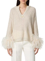 Sweater Lurex Mohair And Sequin Thread