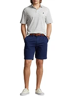 Striped Cotton Polo Shirt