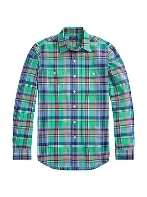 Classic Plaid Oxford Sport Shirt