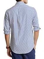 Striped Cotton Button-Down Shirt