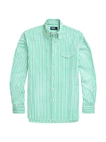 Striped Cotton Button-Down Shirt